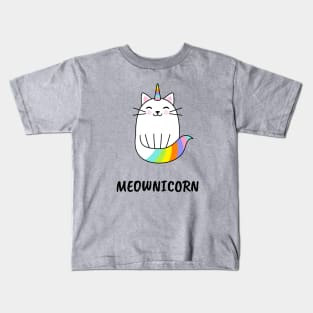 Meownicorn Unicorn Kitten Kids T-Shirt